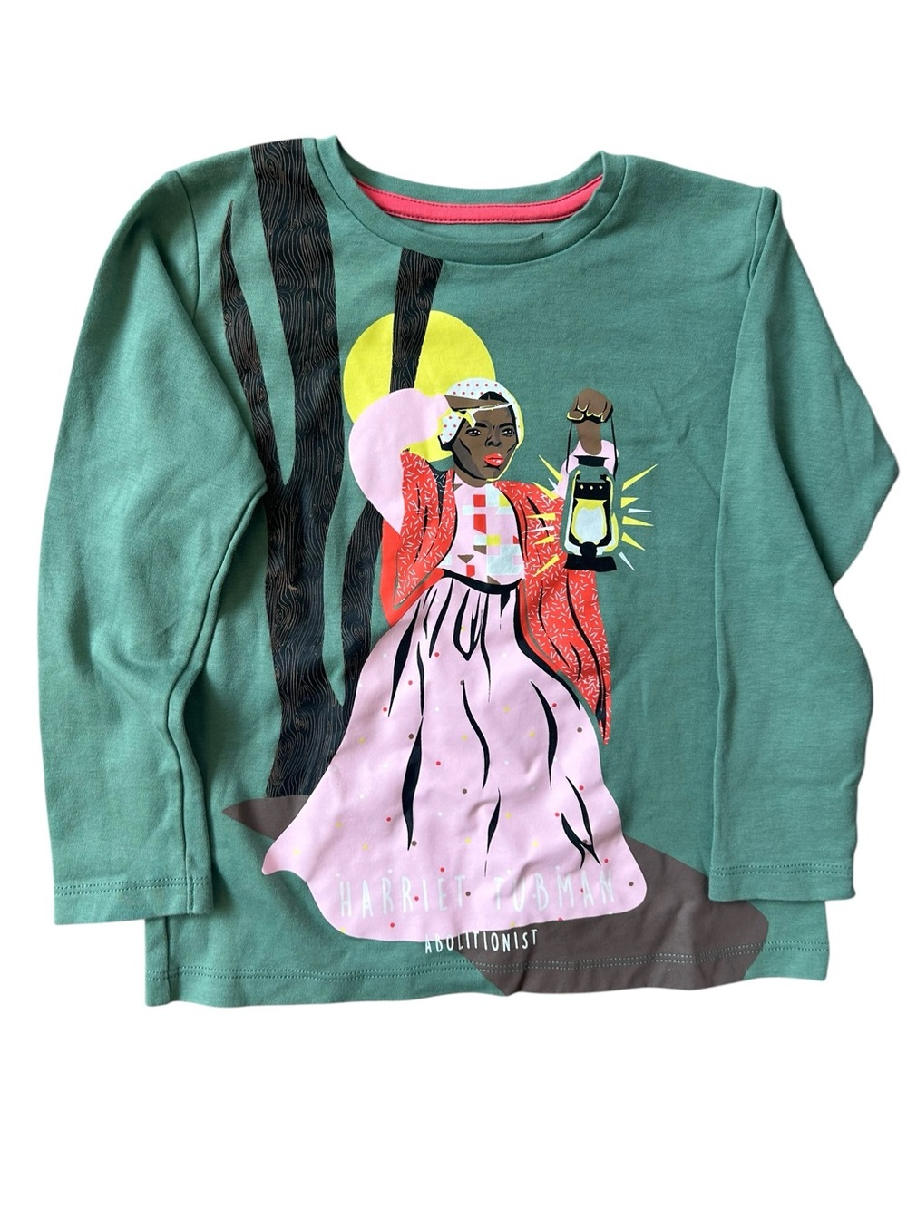 Piccolina Graphic Tee Harriet Tubman Abolitionist 5T Green Long Sleeve